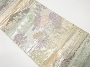 アンティーク　遠山風景模様織り出し袋帯（着用可）